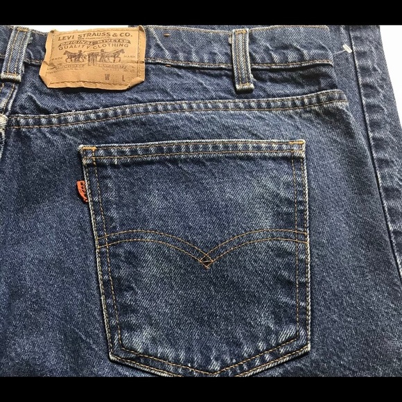 Men’s Vintage Levis Orange Tab 505 Straight Leg Medium Wash Size 42 Waist Jeans - Picture 4 of 10